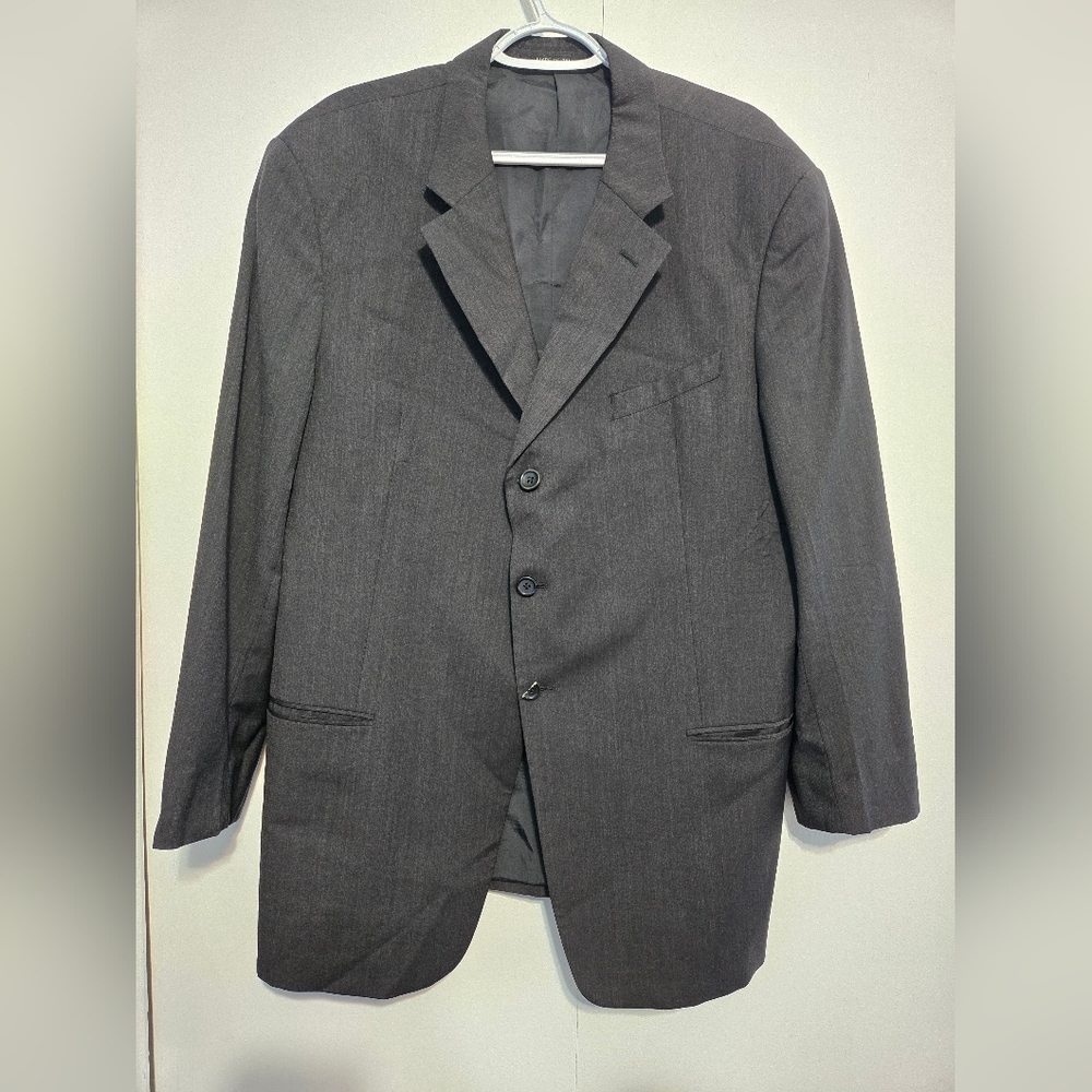 Armani Collezioni 44L Gray Blazer Sport Coat Made in Italy Mens Saks Fifth Ave